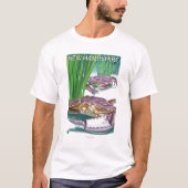 T-shirt Nouveau HampshireCrab et pêcheur (Devant)