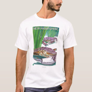 T-shirt Nouveau HampshireCrab et pêcheur