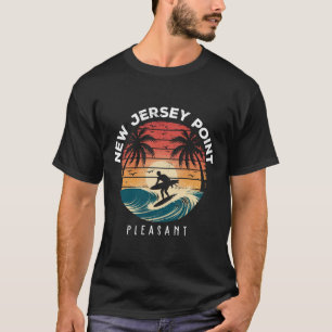 T-shirt Nouveau Jersey Point Pleasant Surfboard Vagues Pla