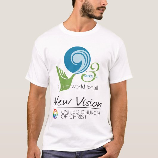 T-shirt Nouveau logo du monde de vision juste pour le (Devant)