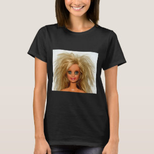 T-shirt Nouveau mème de visage de poupée blonde en détress