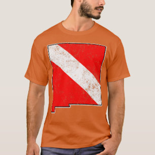T-shirt Nouveau Mexique Drapeau Plongée Plongée Carte d'ét