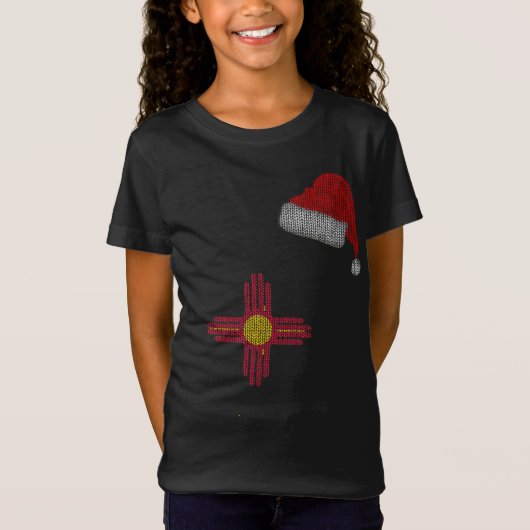 T-Shirt Nouveau Mexique Noël Santa Hat (Devant)