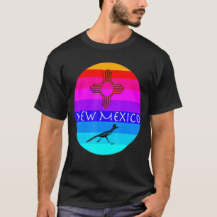 T-shirt Nouveau-Mexique Retro Vintage Sunset Roadrunner