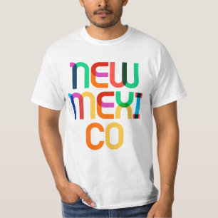 T-shirt Nouveau Mexique Vintage Rétro Pop Art Couleur Anné