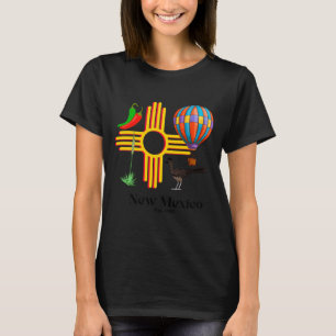 T-shirt Nouveau-Mexique Zia_ Poivrons, Ballon, Grand Géoco