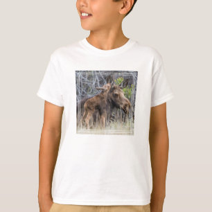 T-shirt Nouveau-né orignal caressant sa mère