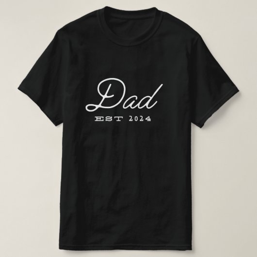 T-shirt nouveau Papa Est 2024 (Design devant)