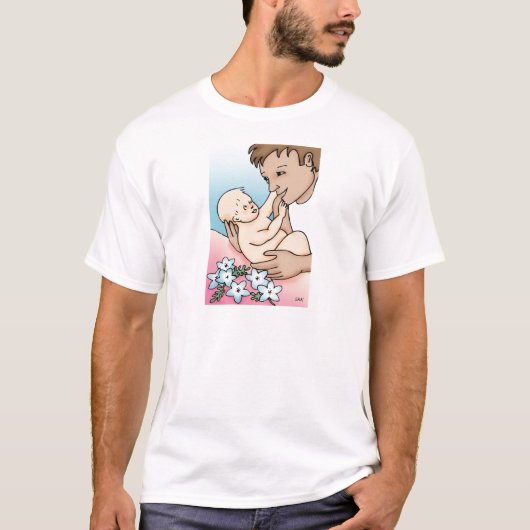 T-shirt Nouveau papa et bébé (Devant)