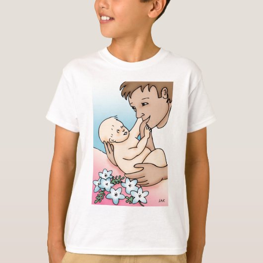 T-shirt Nouveau papa et bébé (Devant)