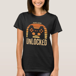 T-shirt Nouveau papa Vintage Sunset Jeux Vidéo Drôle papa 