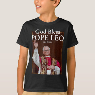 T-shirt Nouveau Pape 2025 Dieu bénisse le Pape Leo 8 mai 2