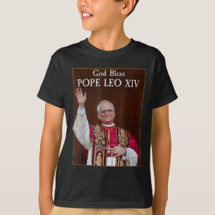 T-shirt Nouveau Pape 2025 Dieu bénisse le Pape Leo Xiv