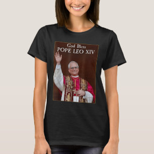 T-shirt Nouveau Pape 2025 Dieu bénisse le Pape Leo Xiv