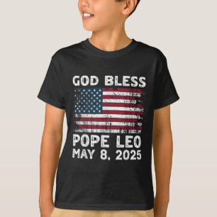 T-shirt Nouveau Pape Léon Dieu Béni Pape Léon Pape América