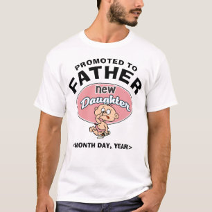 T-shirt Nouveau père drôle de papa de nouvelle fille de