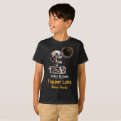 T-shirt Nouveau squelette Éclipse solaire Tupper Lake (Devant entier)