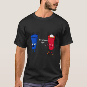 T-shirt Nouveau Sur Campus Night Bière Pong Boire Jeu Bièr