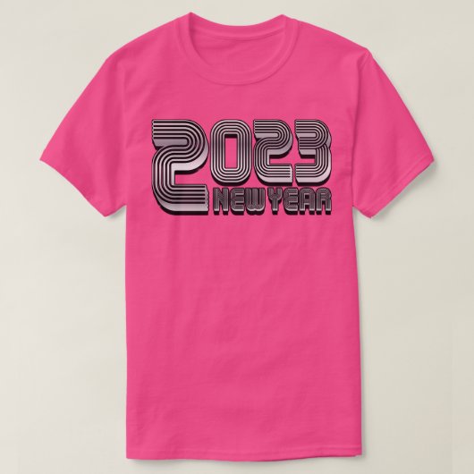 T-shirt Nouvel An 2023 Silver Text (Design devant)