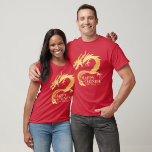 T-shirt Nouvel An Chinois 2024, Année Du Rouge Dragon