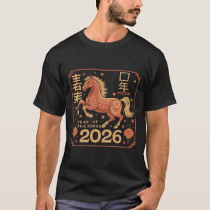 T-shirt Nouvel An Chinois 2026 Année Du Cheval 2026 Lunar