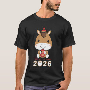 T-shirt Nouvel An chinois 2026 Année du Cheval Horo Lunair
