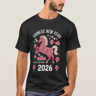 T-shirt Nouvel An chinois 2026 Année du Cheval Horo Lunair