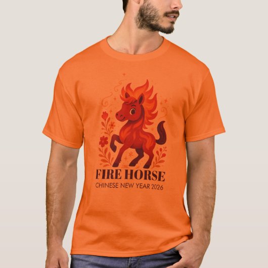 T-shirt Nouvel an chinois du Cheval de Feu 2026 (Devant)