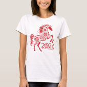 T-shirt Nouvel an chinois du Fire Horse 2026 (Devant)