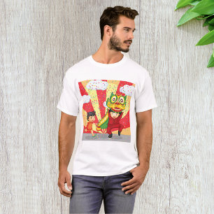 T-shirt Nouvel An Chinois Enfants Danse du Lion et Lantern