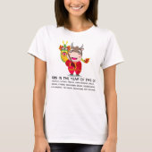 T-shirt Nouvel An chinois mignon de l'Ox Traits (Devant)