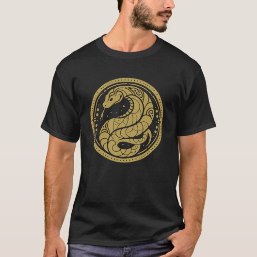 T-shirt Nouvel An chinois traditionnel du serpent 2025 (Devant)