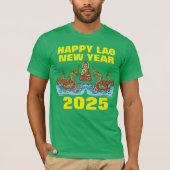 T-shirt Nouvel An Lao 2Naga 2025 (Devant)