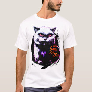 T-shirt Nouvel An Même Chat Boss Drôle Halloween Chat T-Sh