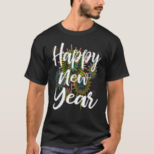 T-shirt Nouvel An Réveillé Bonne Année 2023 Feu d'artifice