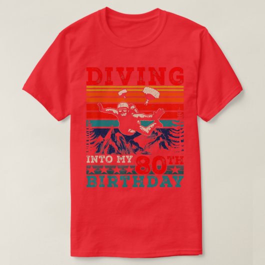 T-shirt Nouvel Anniversaire De Skydiving Première Plongée  (Design devant)