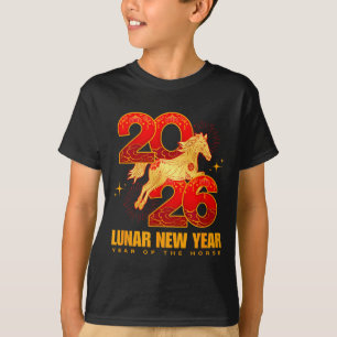 T-shirt Nouvelle année chinoise 2026 Cheval Artwork
