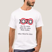 T-shirt Nouvelle Année VISION Parfaite Pour 2020 Lunettes  (Devant)