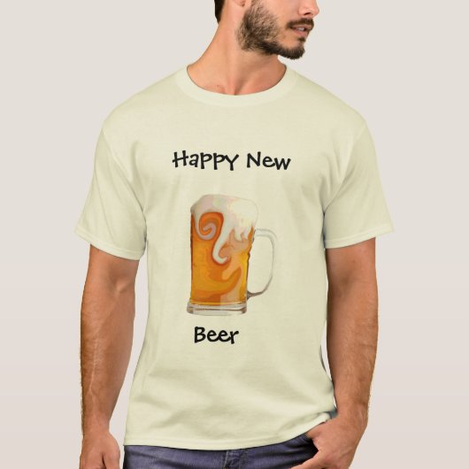T-shirt Nouvelle bière heureuse (Devant)