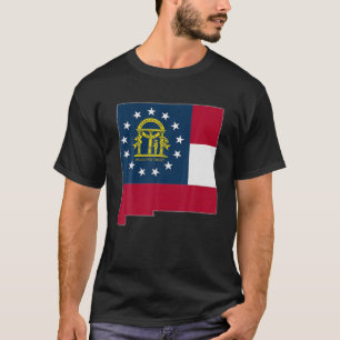 T-shirt NOUVELLE CARTE DE L'ÉTAT MEXIQUE GEORGIA GA Drapea