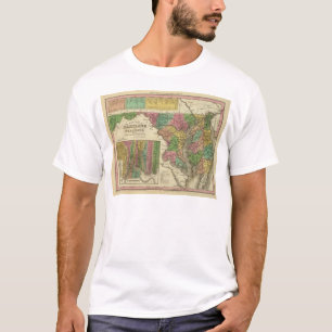 T-shirt Nouvelle carte du Maryland et du Delaware 2