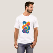 T-shirt Nouvelle conception abstraite colorée (Devant entier)