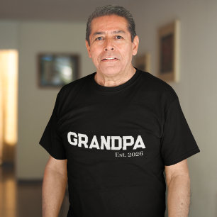 T-shirt Nouvelle date de création de grand-papa
