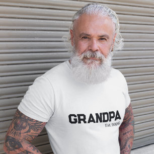 T-shirt Nouvelle date de création de grand-père