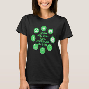 T-shirt Nouvelle donne verte 100 % renouvelable d'ici 2030