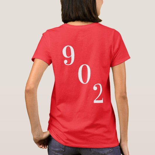 T-shirt Nouvelle-Écosse Nouvelle-Écosse 902 halifa (Dos)