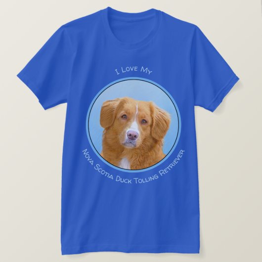 T-shirt Nouvelle-Écosse Peinture de chien pour ramper le c (Design devant)