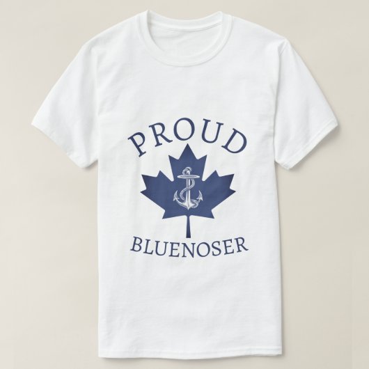 T-shirt Nouvelle-Écosse Proud Bluenoser ancre feuille d'ér (Design devant)