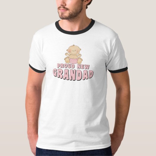 T-shirt NOUVELLE fille FIÈRE de papy (Devant)