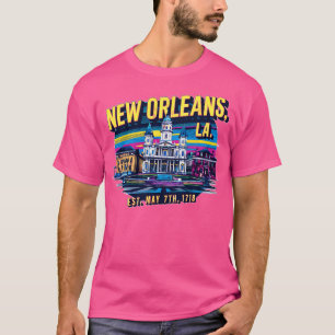 T-shirt Nouvelle Orléans Louisiane Souvenir Vintage Nostal